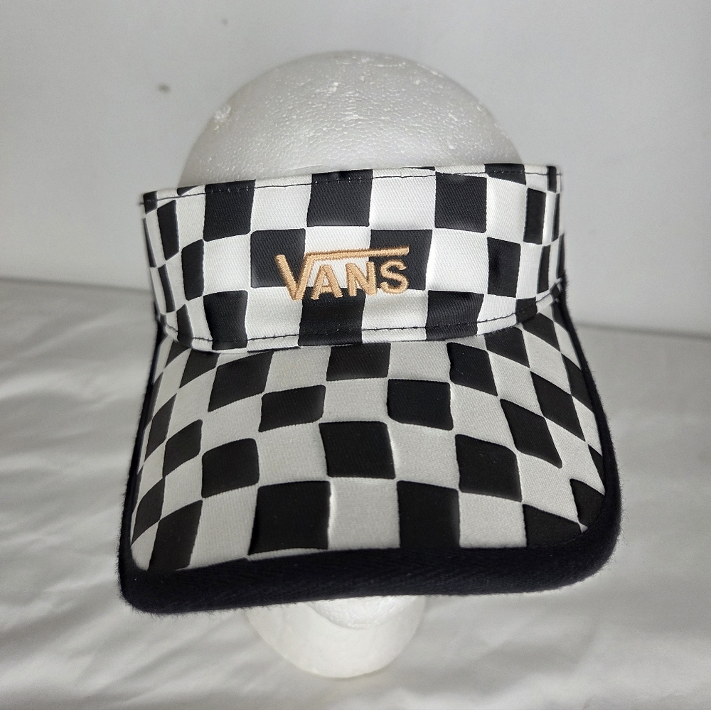 Vans Black and White Checkered Visor